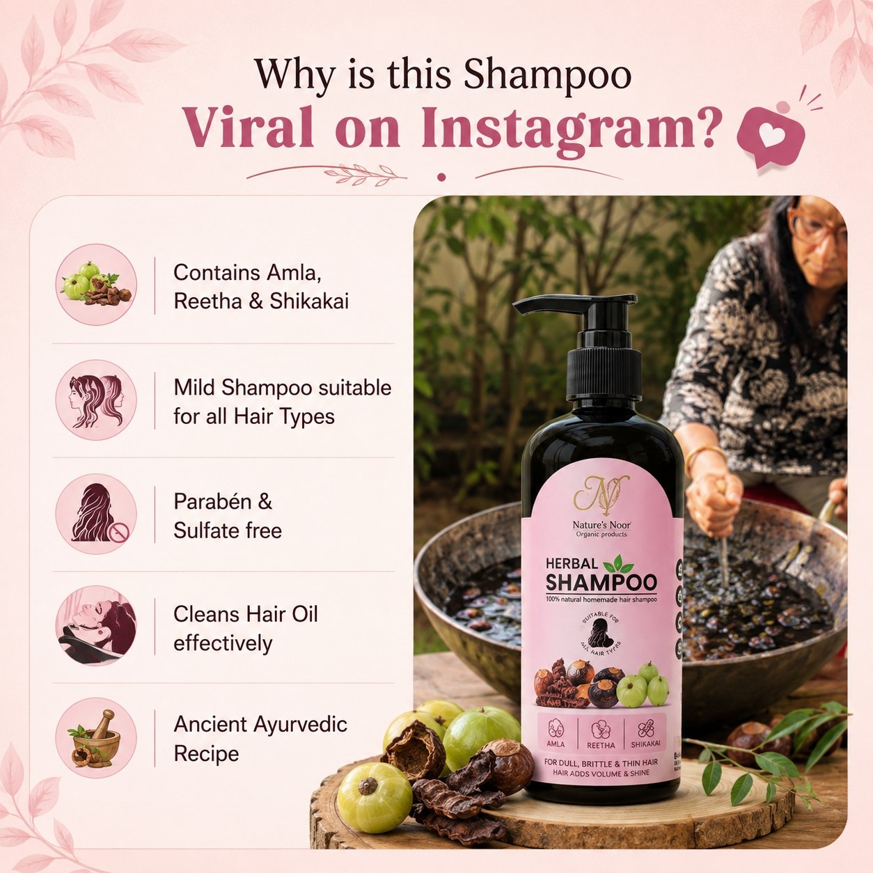Nature’s noor herbal shampoo - Image 3