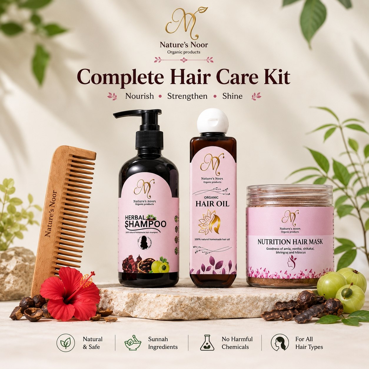 Nature’s noor complete haircare kit